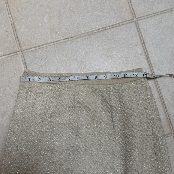 Chic Vintage Brandeis Italian Wool Metallic Knit Sleeveless Sweater Skirt Set - Picture 11 of 14